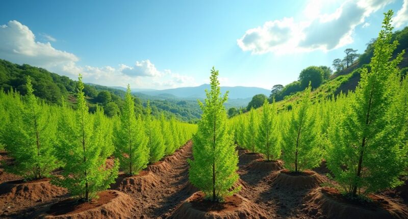 8 000 trees planted together