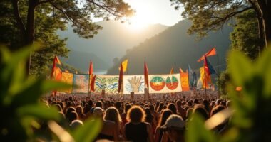 indigenous rights support rally